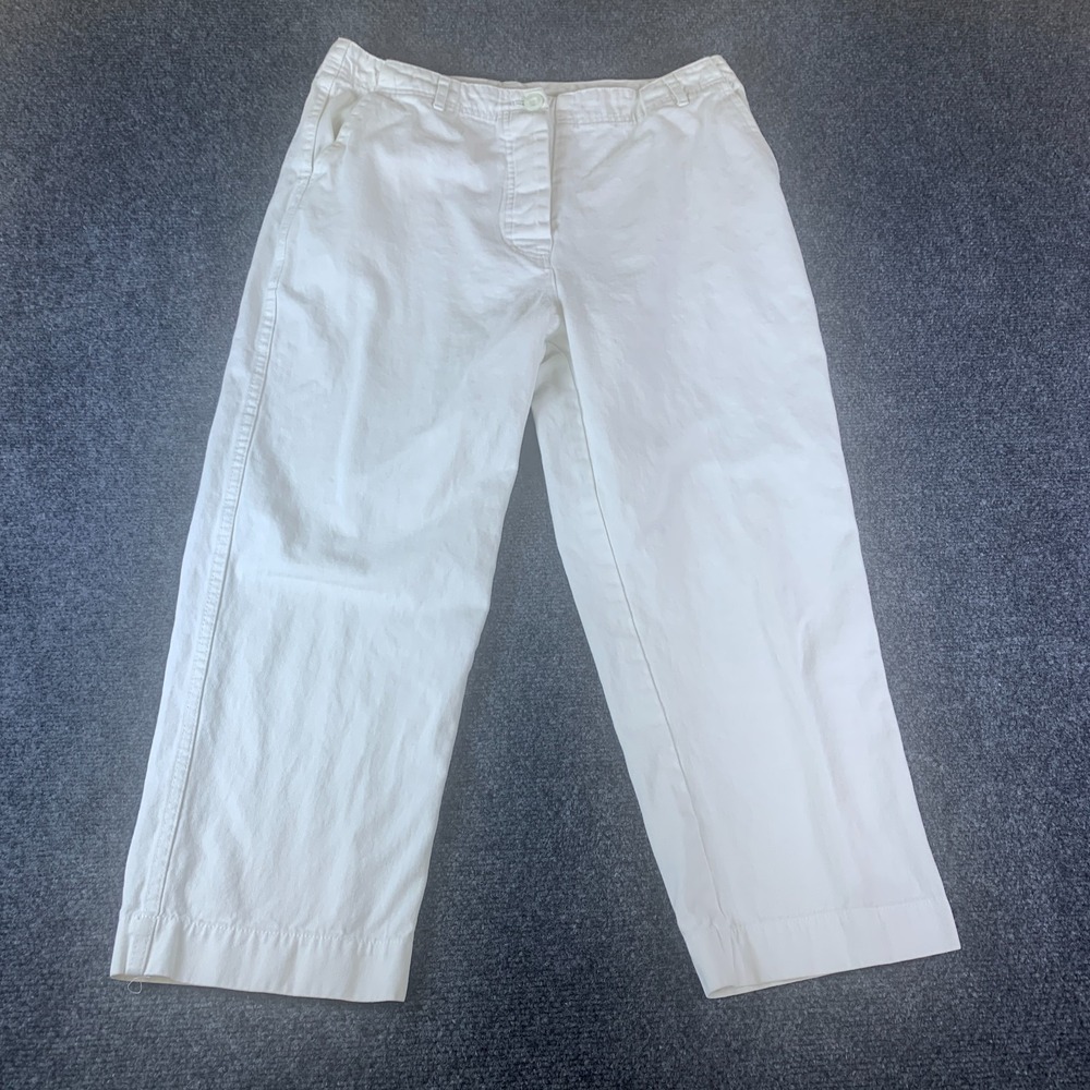 Sanctuary Chino Pants Womens 10 White Good Mid Rise Straight Leg Cotton Pockets